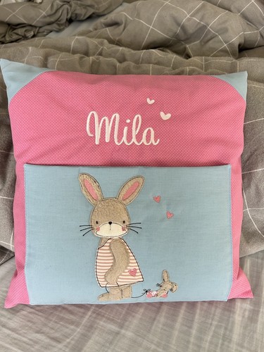 Kissen mit tasche - kissen,